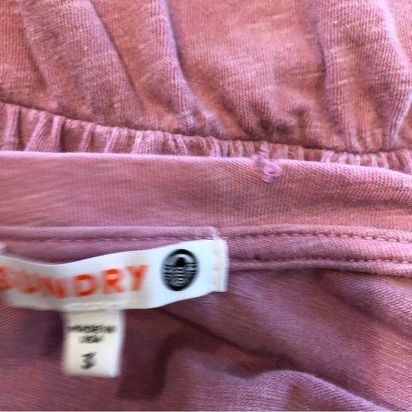 SUNDRY Ruched Dress, Lavendar, Size 3/Large - Picture 7 of 8